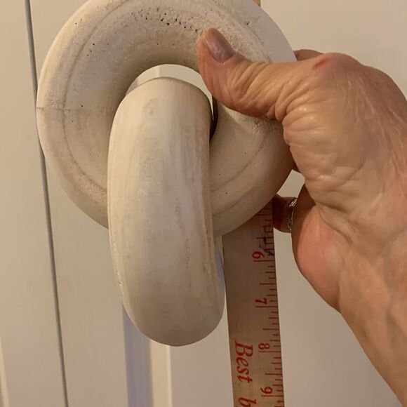 Two piece wood chain with beaded tassel strand pillow/other decor not included - Picture 6 of 9